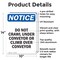 Signmission Do Not Crawl Under Conveyor Or, 10 in W x Rectangle, Aluminum OS-2PACK-NS-A-1014-V-11130 - alternate 4